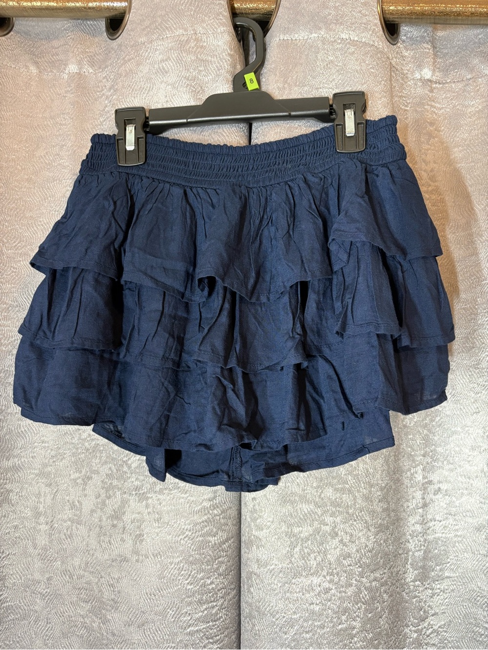 Hollister Navy Blue Tiered Mini Skirt